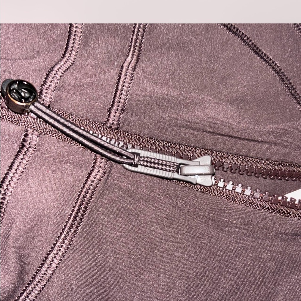 lululemon athletica plum/mauve zip-up active top